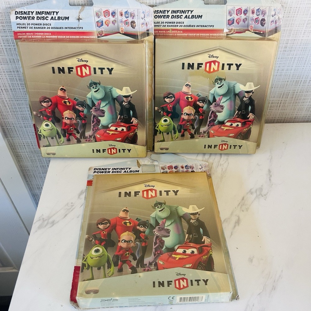 3‎ Disney Infinity Power Disc Album Holds 20 Wave 1 Power Discs PDP Gaming NEW
